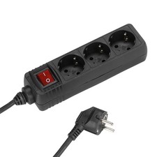 Multipresa a ciabatta con 3 porte Schuko