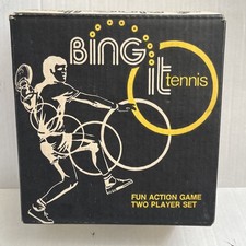 Vtg 70s BING-IT Tennis Lawn Game Noble & Cooley Granville Tambourine Made in USA