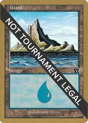 Island (335) - 2000 Jon Finkel World Championship Decks - MP Magic