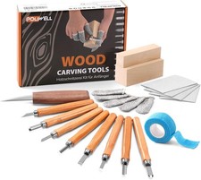 23-Piece Wood Carving Knife Set - Beginner Hand Tools  Engraving Kit