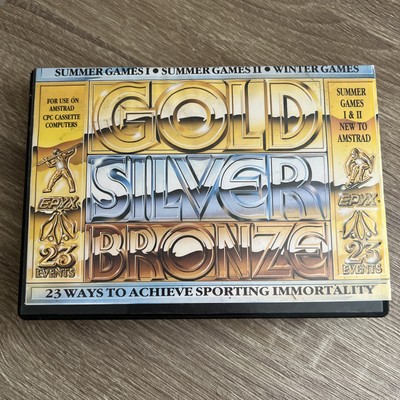 Gold Silber Bronze Epyx Sommerspiele 1 & 2 Winterspiele Amstrad CPC Spiel - FS1
