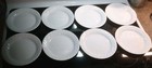 CORELLE ENHANCEMENTS 7.25"  Dessert/Bread Plates White Swirl Rim Set Of 8