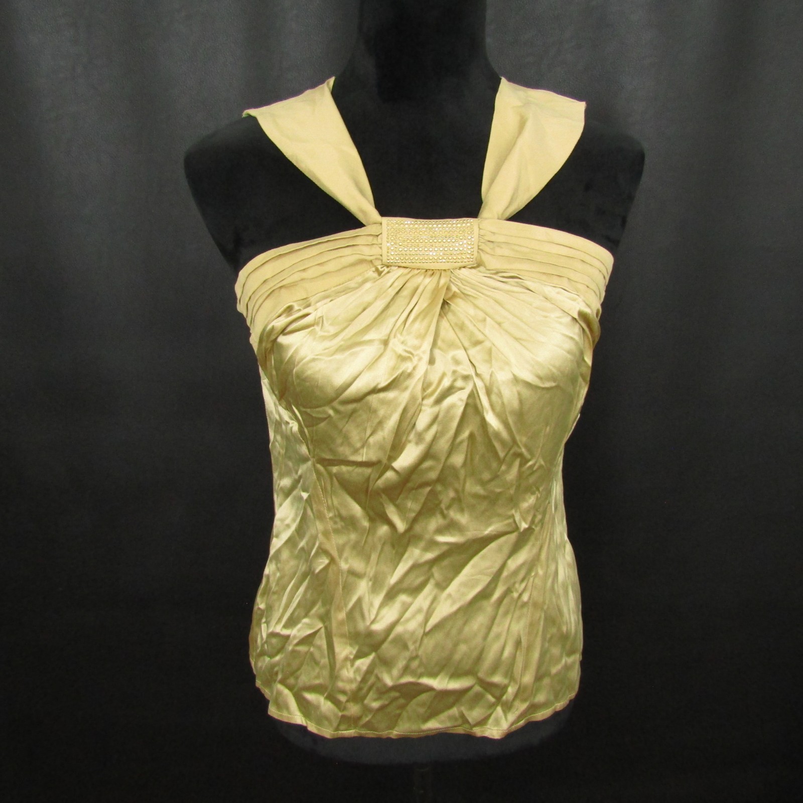 Cache Halter Top Blouse Pullover Ruched Bodice Wo… - image 1