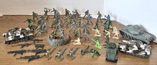LOT OF Vintage Plastic Army Men 50 Plus Tanks and Weapons