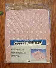 Rubber Kitchen Sink Mat 10 3/4 X 12 3/4 NIP PINK Color Better Home Vintage 1996