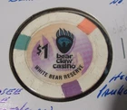 BEAR CLAW INDIAN CASINO $1 gaming casino poker chip - Carlyle, Saskatchewan