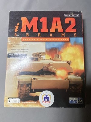 iM1A2 Abrams PC Game Big Box 1996 Retro Gaming Tank Simulator Windows 95