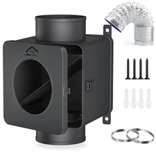 Metal Dryer Duct Lint Trap,Indoor Dryer Vent Kit with Lint Catcher,Secondary ...