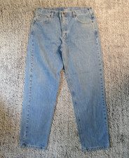 CARHARTT Jeans Relaxed Fit Denim Blue Denim Workwear B17-8TW Men  s Size 38x32