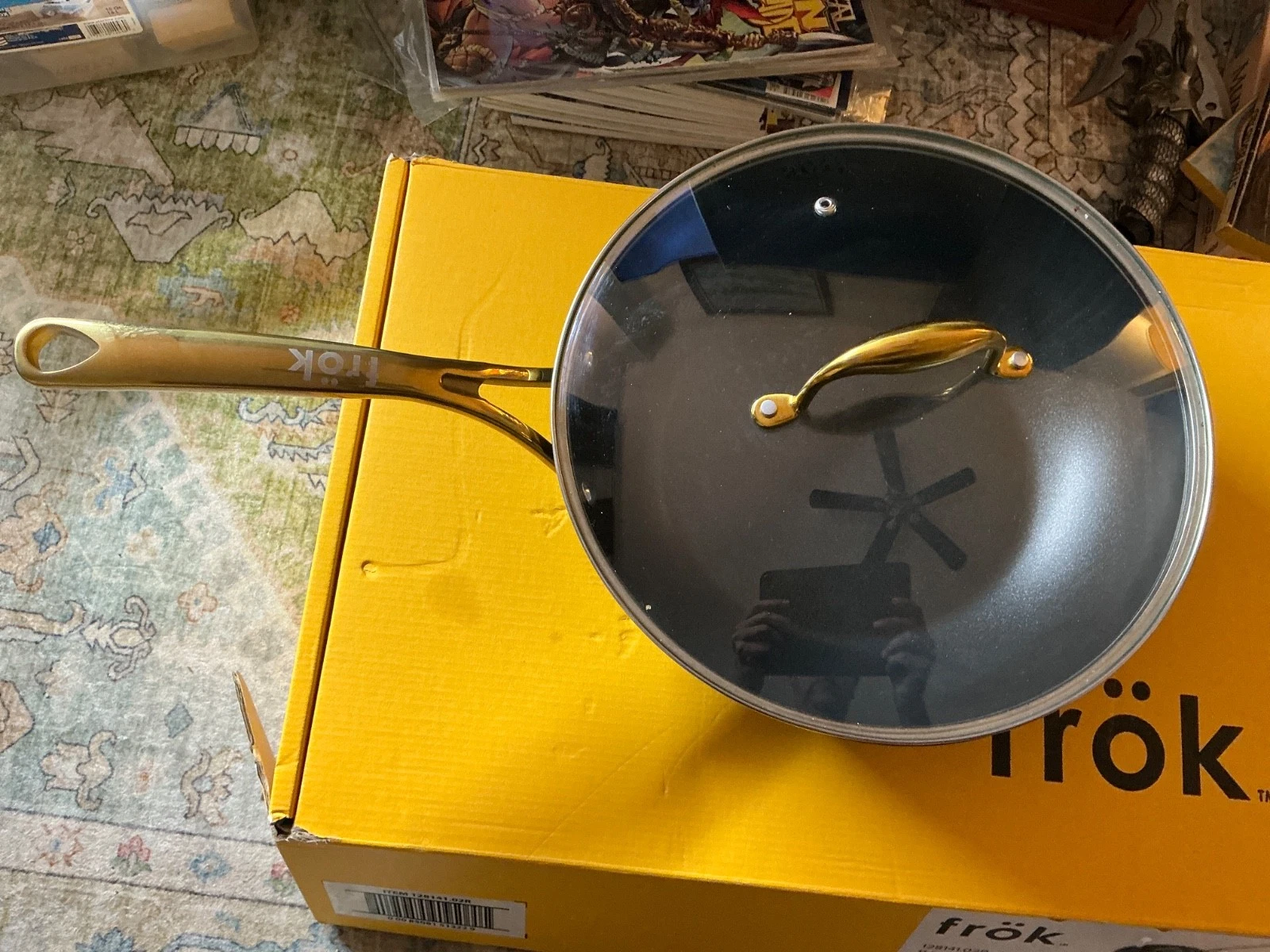 FROK All-In-One Platinum Non-Stick Fry Pan Skillet Meets Wok with Lid, 11”