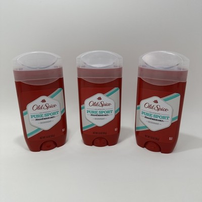 Old Spice High Endurance Pure Sport Aluminum Long Lasting Free Deodorant 3 Pack!