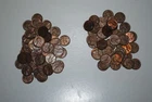 EF AU 1951 D 1950 D  Lincoln cents 2  rolls   RL76