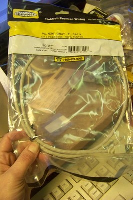 NIP HUBBELL PREMISE WIRING pcx6gy03 Patch Cord CAT6 NX6 Booted Gray 3FT. NEW!