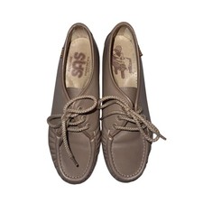 SAS Siesta Lace Up Loafer Beige Womens Size 6 Gently Used