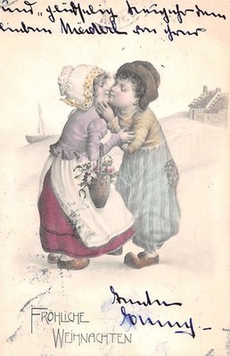 714454) Nice Children Postcard Merry Christmas expired around 1900/10