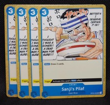 One Piece Sanji's Pilaf 4x OP03-056 Blue Event Card English Playset East Blue UC