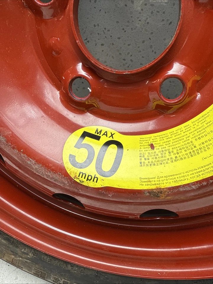 2011 - 2018 Hyundai Elantra OEM Spare Tire 15 Temp Compact Emergency - Image 4 of 4