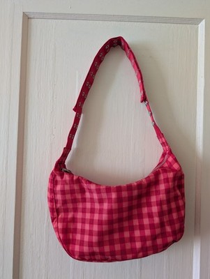 BAGGU Molly Goddard Collab Ruby Red Gingham Medium Crescent Bag