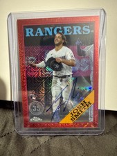 JOSH SMITH 2023 TOPPS CHROME SILVER PACK RED REFRACTOR SP RC AUTO 5/5!