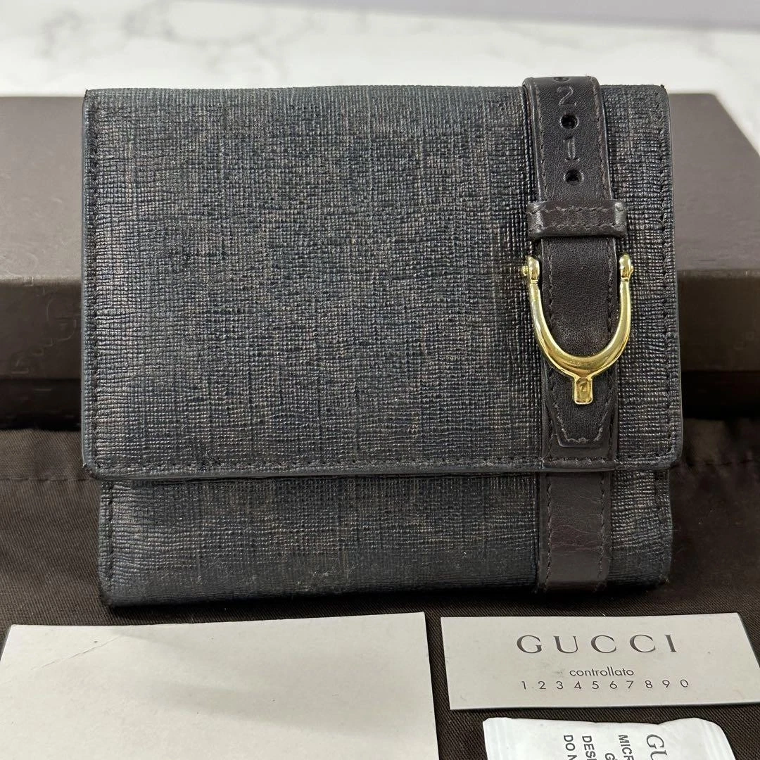 GUCCI Super bon produit Gucci GUCCI portefeuille bi plié portefeuille GG Supreme
