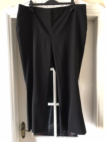 Size 26 Evans Black Wide Leg Trousers 