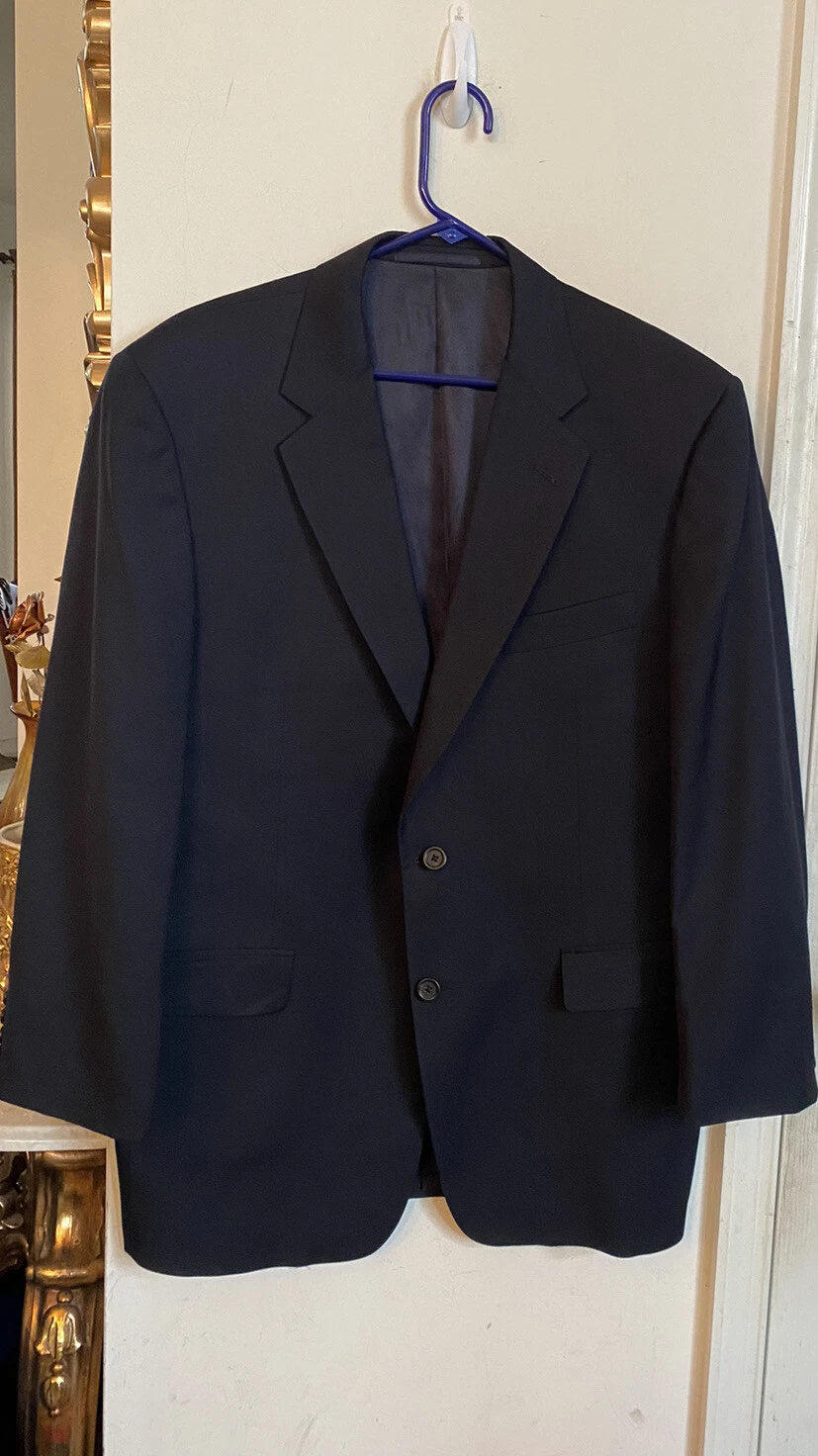 Giacca Burberry London Kensington 100% lana blu navy 2 bottoni taglia 43R ottime condizioni $550