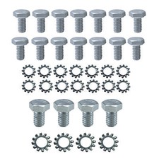 Chrome Oil Pan Bolt And Washer Set Small Block Chevy 283 350 400 V8 Chrome Oil Pan Bolt And Washer Set Small Block Chevy 283 350 400 V8