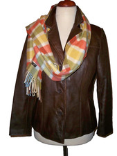 Wilson Soft Full Grain Real Leather Jacket Size L Fits Uk 14 Rrp 550 Usd