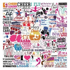 50pcs CHEER stickers, Cheerleading Cheerleader Cheermom Stickers, 187