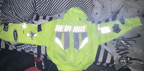 Revenge Clothing Double R Bomber Jacket (NEON) Size L - Picture 4 of 6