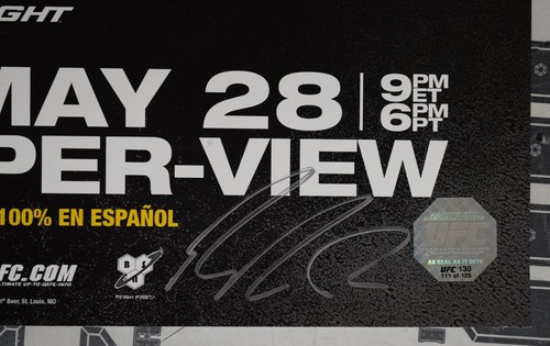 Quinton Jackson Matt Hamill Renan Barao +17 Signed by Card UFC 130 Poster SBC - Picture 3 of 24