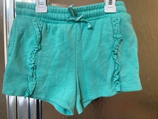 Girl's Green Cat  Jack Sweat Shorts Sz. 6/6X