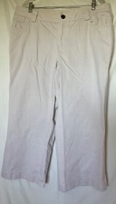 TOMMY HILFIGER, WOMAN 16, HIPSTER, IVORY CAPRI 100 COTTON PANTS, EUC