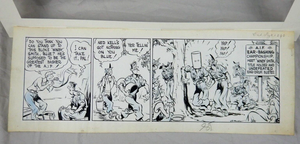 ОРИГИНАЛЬНЫЕ АВСТРАЛИЙСКИЕ МУЛЬТЯШНЫЕ ЧЕРНИЛЬНЫЕ РИСУНКИ BLUEY AND CURLEY ОТ ALEX GURNEY 64 см - Изображение 2 из 4