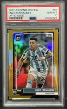 2022-23 Panini Donruss FIFA Argentina RC Enzo Fernandez Gold Optic /10 PSA 10