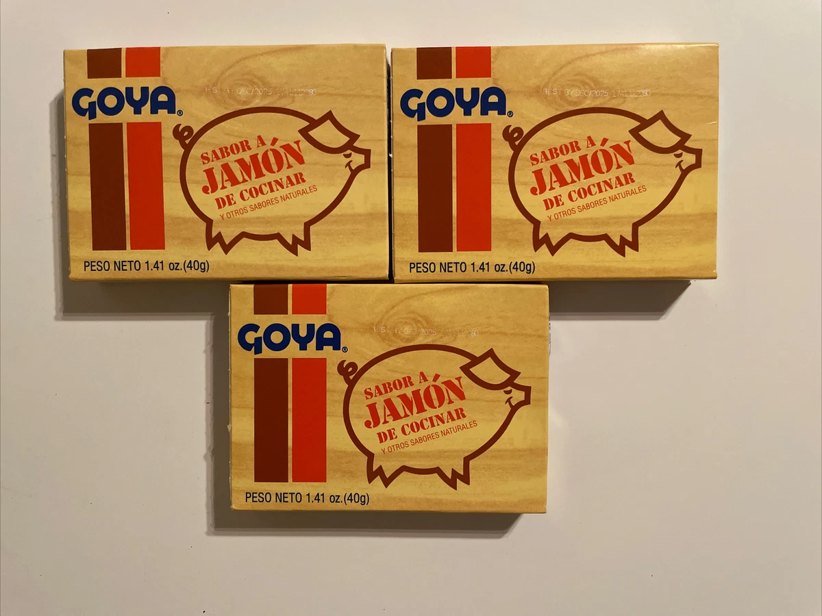 3 Boxes Goya HAM Flavored Concentrate Seasoning For Bean Soup Rice