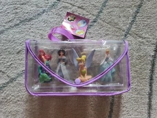 Disney Store 4 Princess Figurines Play Set In Tote Vintage NEW