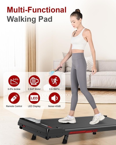 5% Steigung Motorisiertes Laufband Elektrisches Walkpad Schreibtisch Heim-Fitnes - Bild 2 von 9