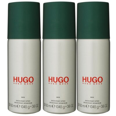 Hugo Boss Hugo 3 x 150 ml Deodorant Deospray Deodorant Spray Deo Spray Set