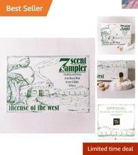 7 Scent Incense Sampler - All-Natural Wood Bricks with Burner, Made in USA