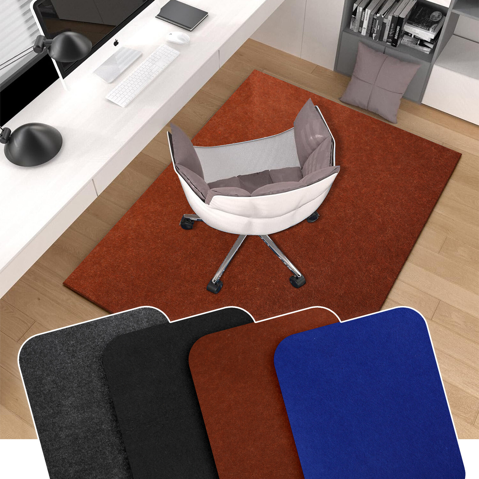 Black Grey Blue Chocolate Office Chair Mat Upholstery Replacement Floor Protector