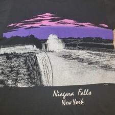 Niagra Falls New York Black Shirt Made in USA Large
