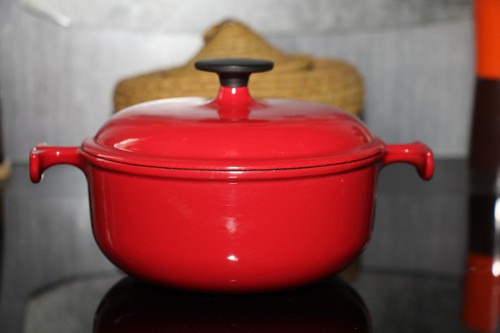 Petite Cocotte Ronde Le Creuset Vintage 17 Cm – Rouge Cerise, Années 60/70, Enzo Mari
