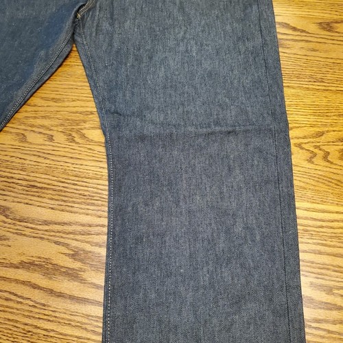 Levi's 501 Black Straight Leg Raw Denim Jeans Men's 40x34 (42x34 Actual) New - Picture 13 of 22
