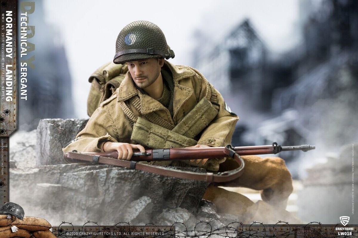 Crazy Figure LW018 WWII U.S. Rangers D-Day Technical Sergeant 1/12