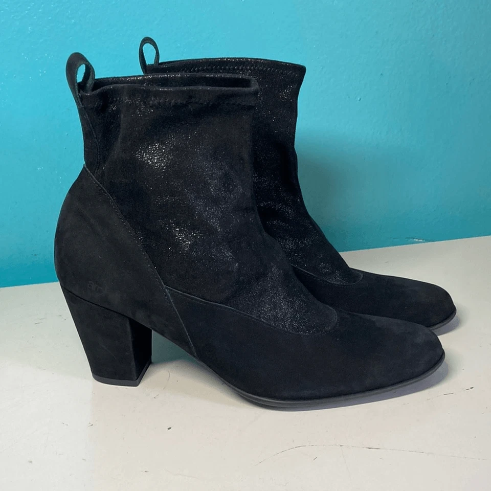 Botines Arche de gamuza negra de cuero nobuck talla 39 para mujer talla 8,5 Foto 4 de 4