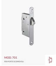 Serratura B00701 PER PORTE SCORREVOLI con catenaccio a gancio.