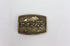 1983 Vintage Brass Boeing 747-67 Belt Buckle - Airplane, Aeronautics, Boeing