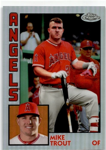 2019 Topps Chrome 1984 Baseball Mike Trout Los Angeles Angels #84TC-17