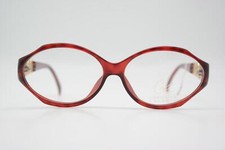 Vintage Glasses Christian Lacroix 7344 Burgundy Gold Oval Glasses Frame